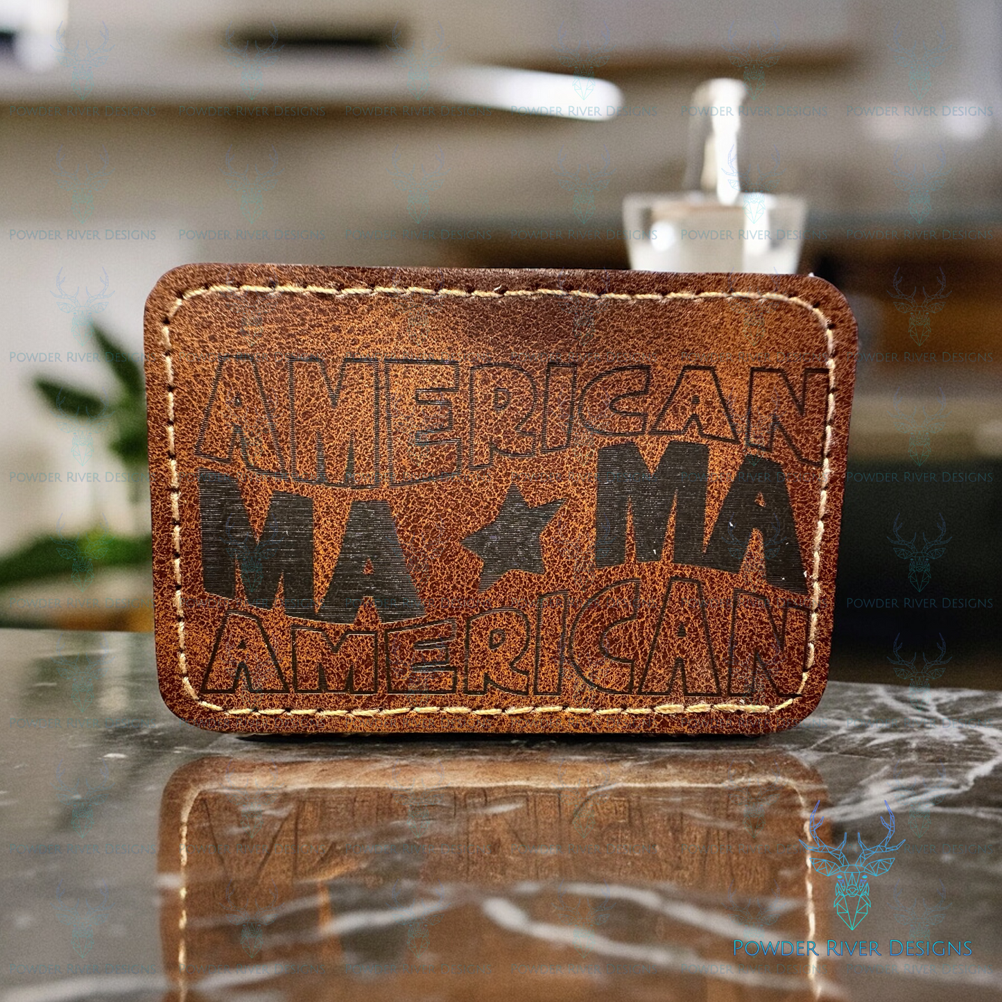 American MAMA Hat with Leatherette Patch