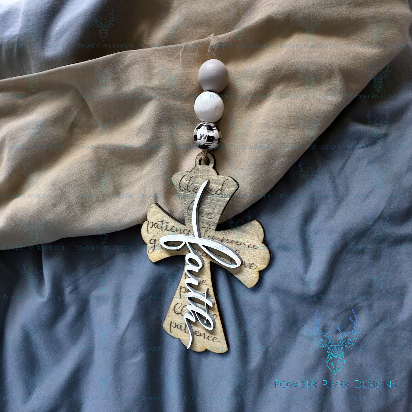 Faith Cross Car Charm