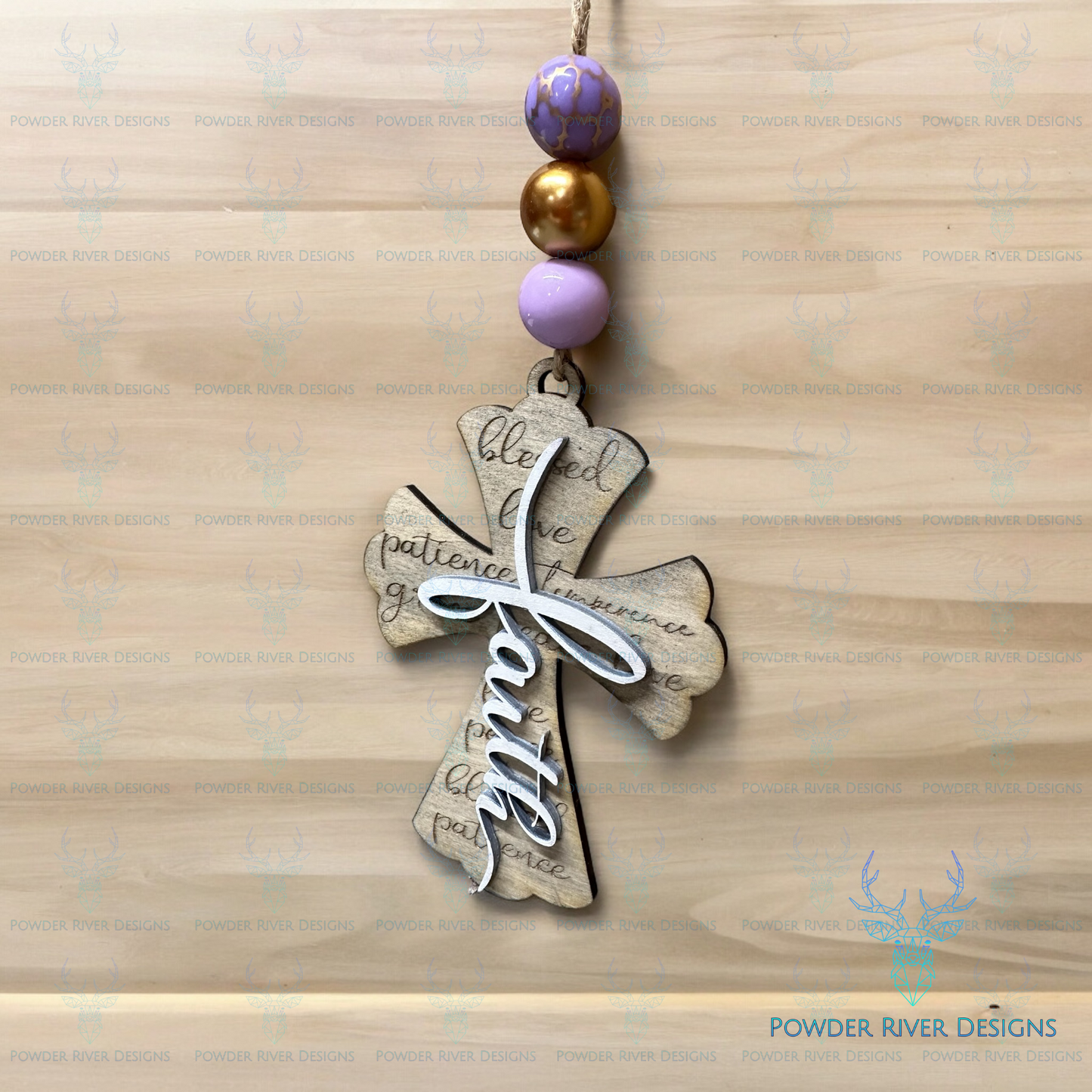 Faith Cross Car Charm