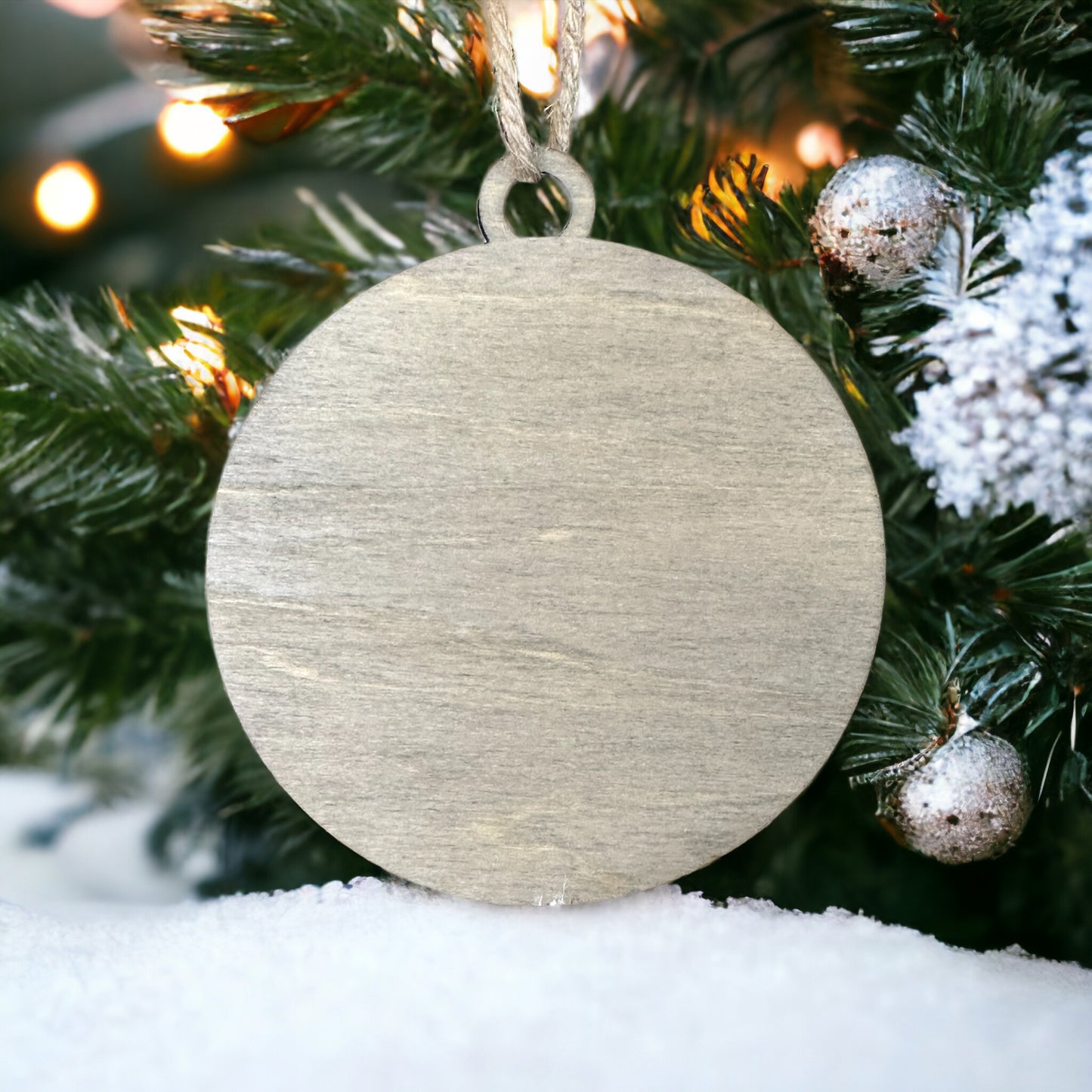 Gnome Two Layered Wood Ornament