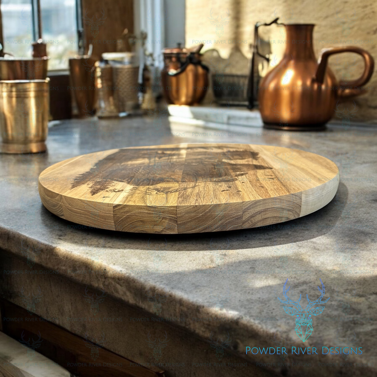 Bear Teak Wood Charcuterie Board