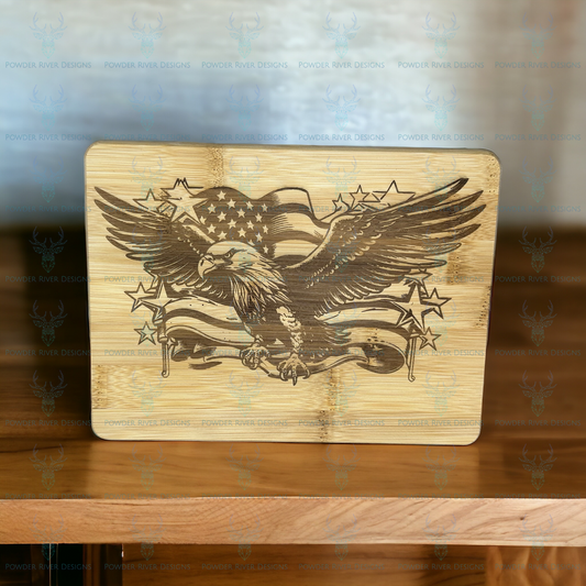 Patriotic Eagle Bamboo Cutting Board