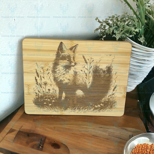 Fox Bamboo Cutting Board