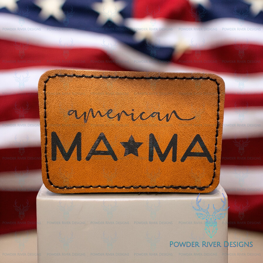 American Mama Custom Hat with Leatherette Patch