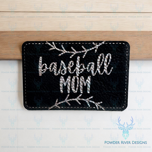 Baseball Mom Hat with Leatherette Patch