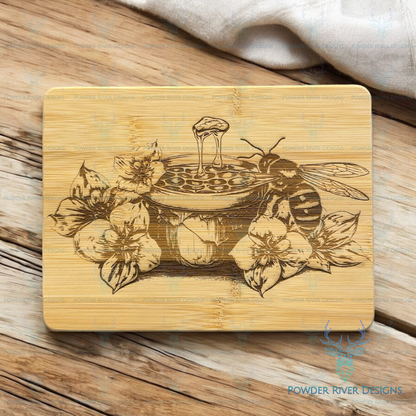 Honey Bee Bamboo Cutting Board