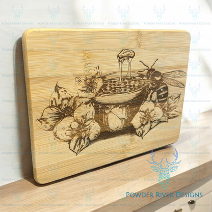 Honey Bee Bamboo Cutting Board