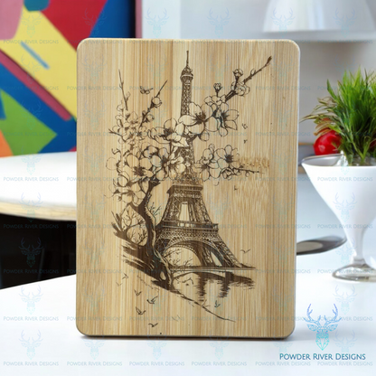 Eiffel Tower Bamboo Cutting Board