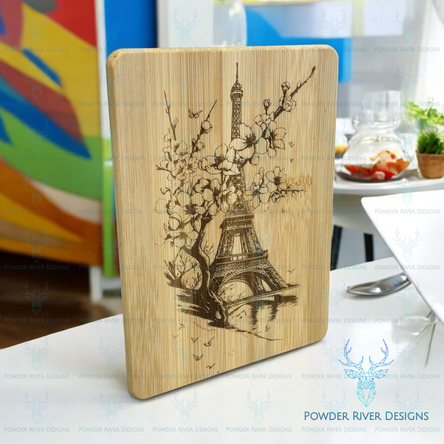 Eiffel Tower Bamboo Cutting Board