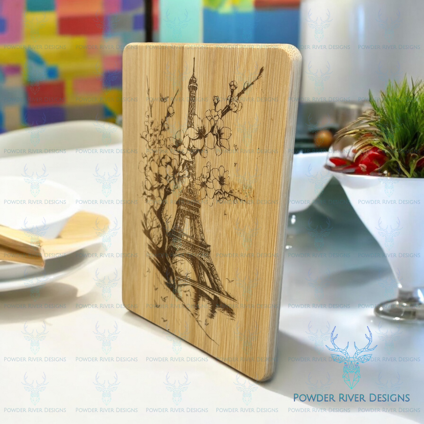 Eiffel Tower Bamboo Cutting Board