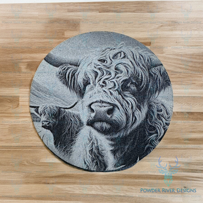 Highland Cow 4 Piece Coaster Set