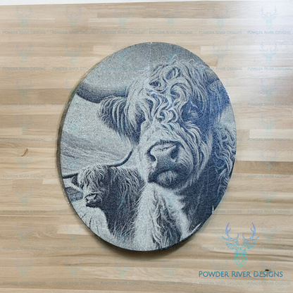 Highland Cow 4 Piece Coaster Set