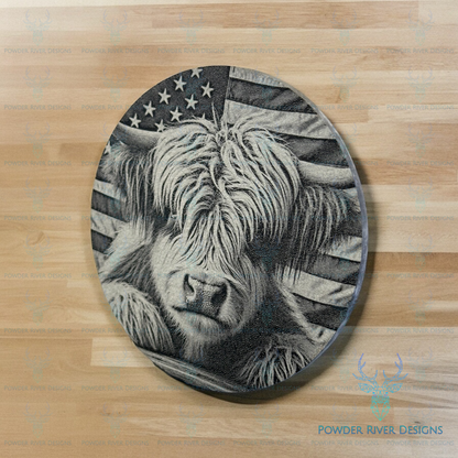 Highland Cow 4 Piece Coaster Set