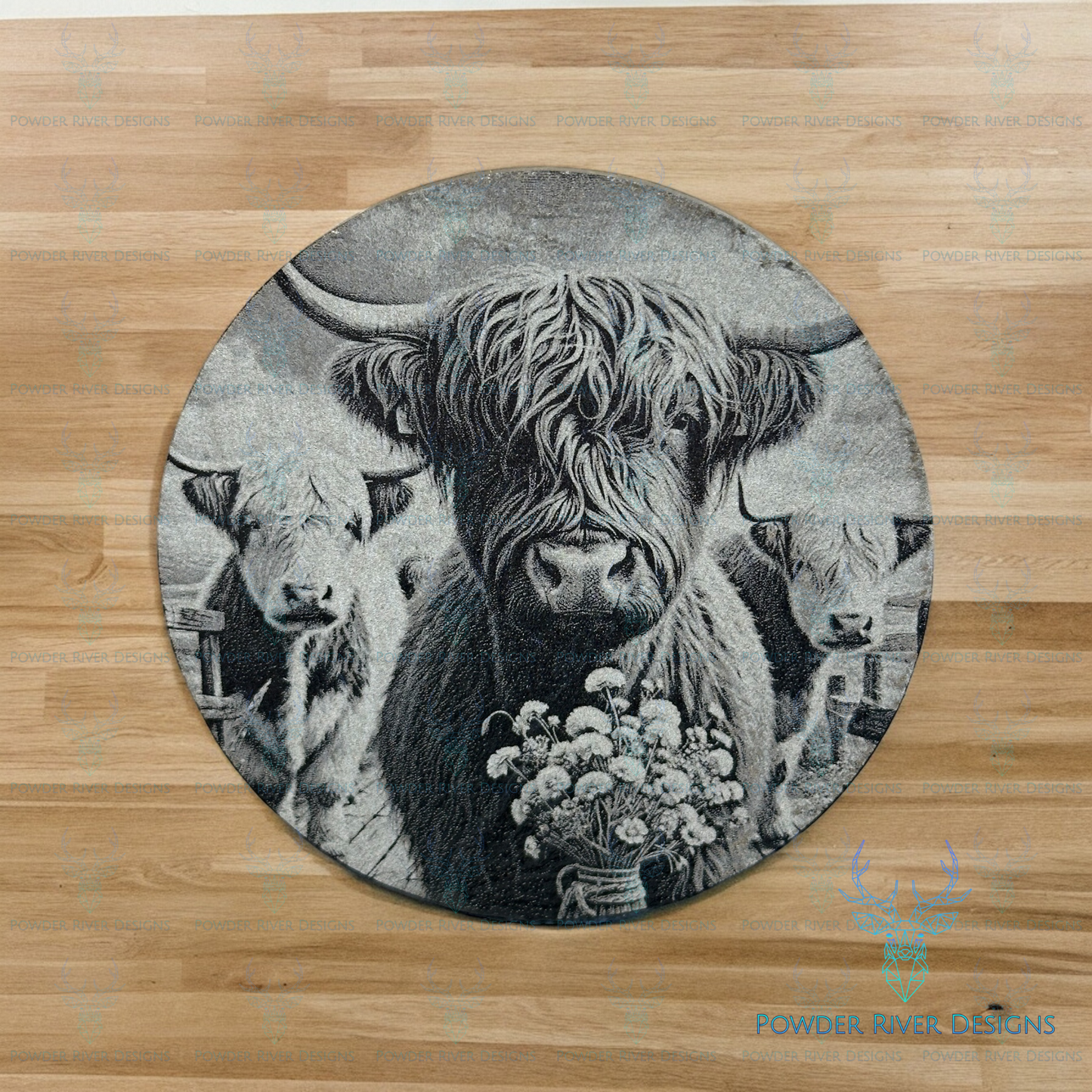 Highland Cow 4 Piece Coaster Set