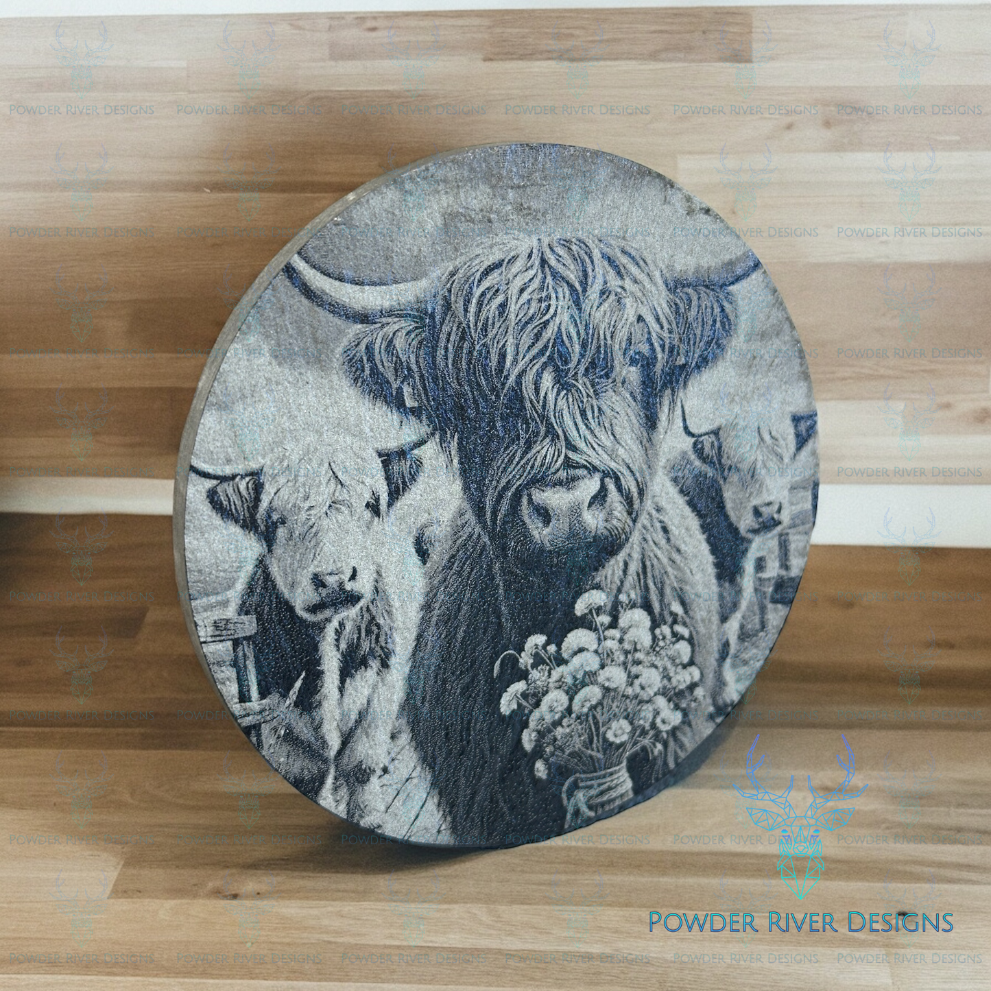 Highland Cow 4 Piece Coaster Set