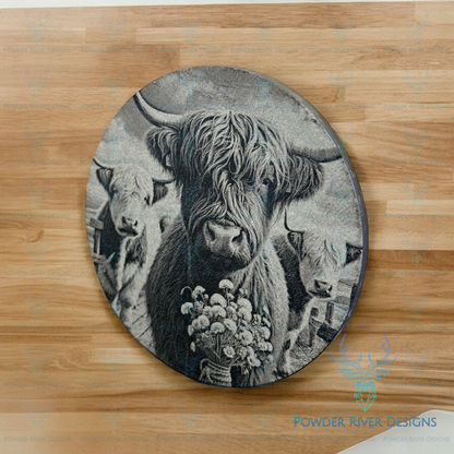 Highland Cow 4 Piece Coaster Set