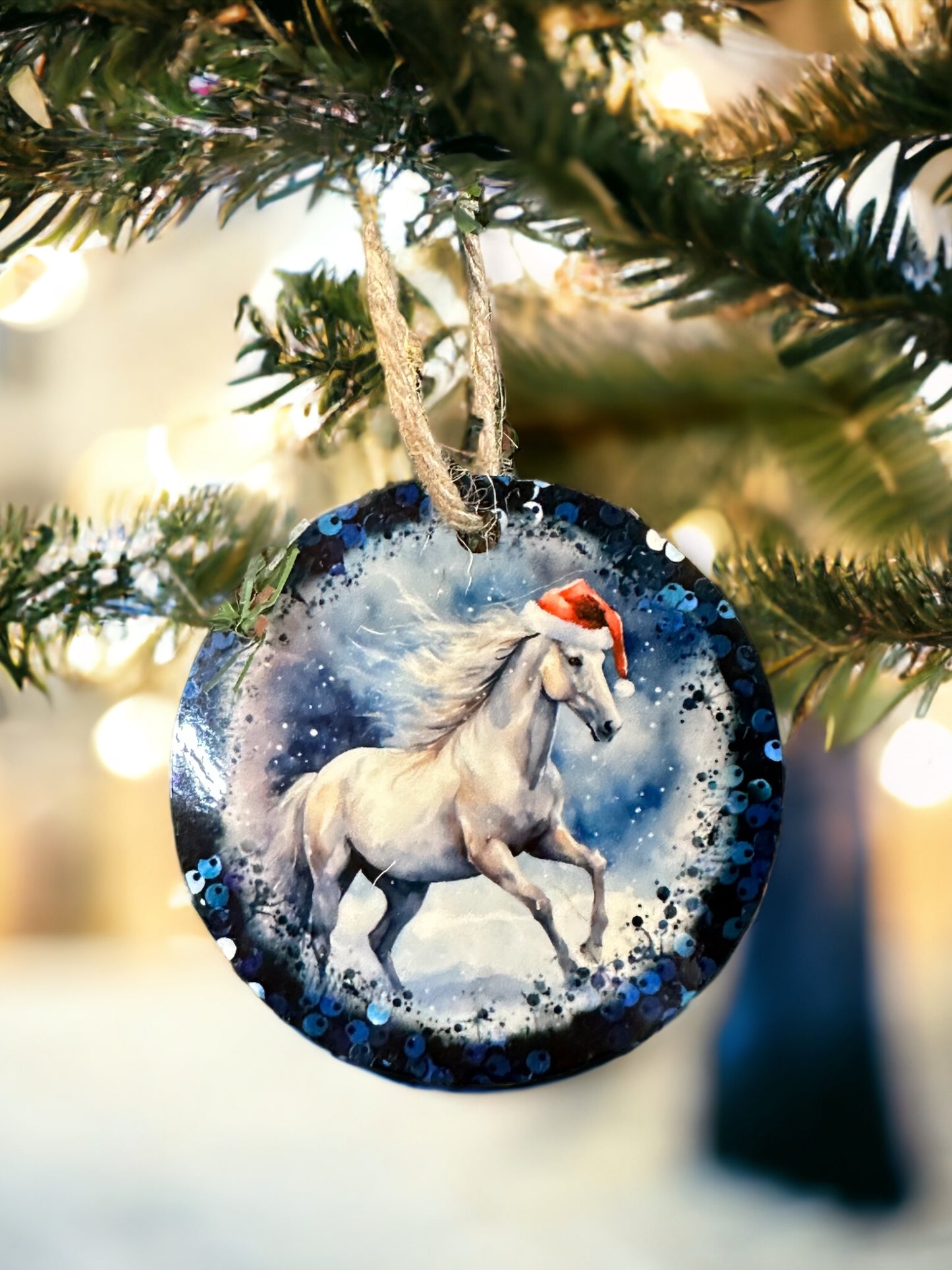 Running Horse Christmas Ornament