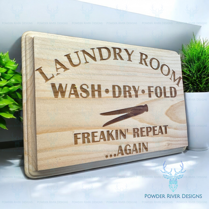 Laundry Room Wood Sign