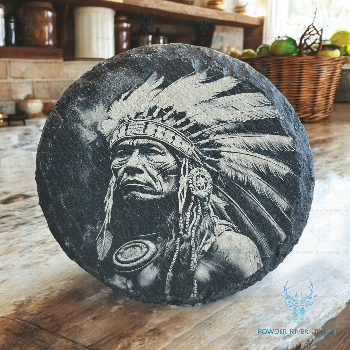 Native American Slate Coaster SEt