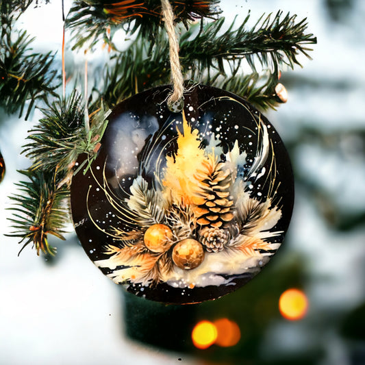 Pine Cone Arrangement Christmas Ornament