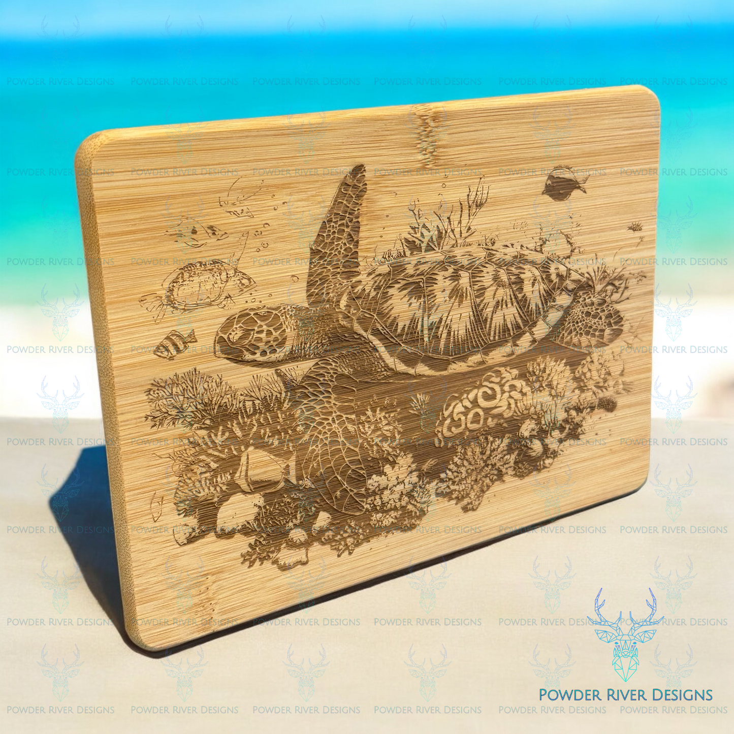 Sea Turtle Bamboo Cutting Board