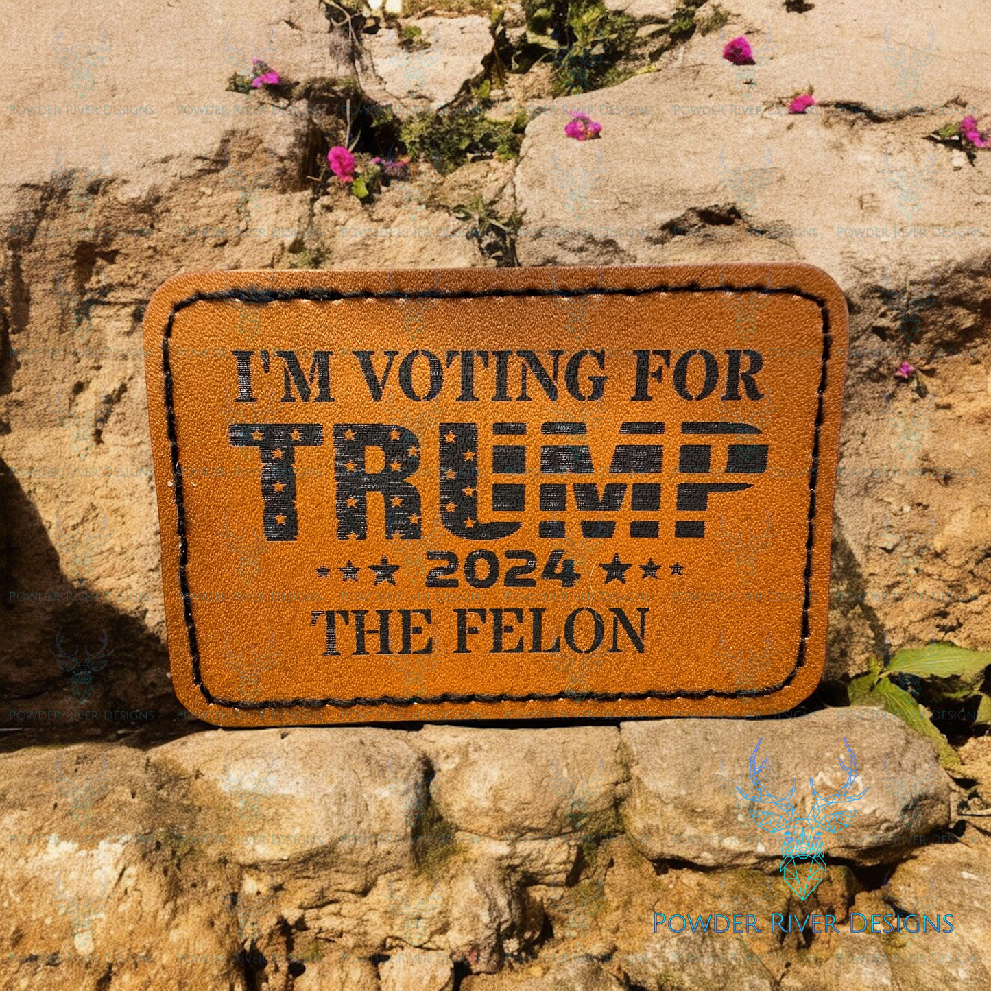 Voting for the Felon Custom Hat with Leatherette Patch