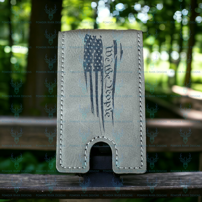 Flag "We the People" Leatherette Money Clip